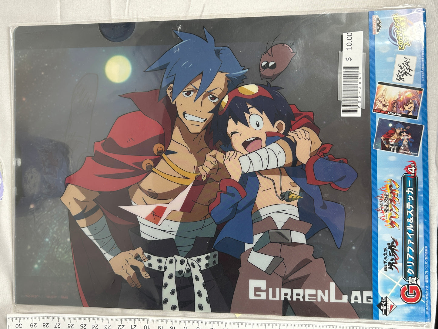 Simon Kamina Clear File Set and Sticker Gurren Lagann Ichiban Kuji G Prize 2013