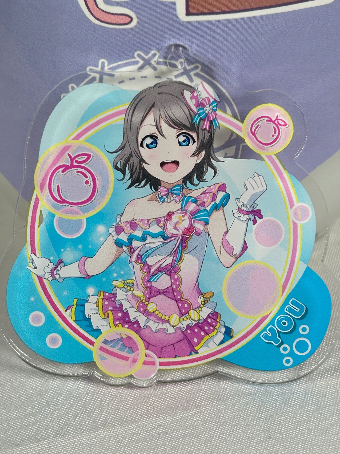 You Watanabe Orange Dress Acrylic Keychain Love Live Aqours Sunshine