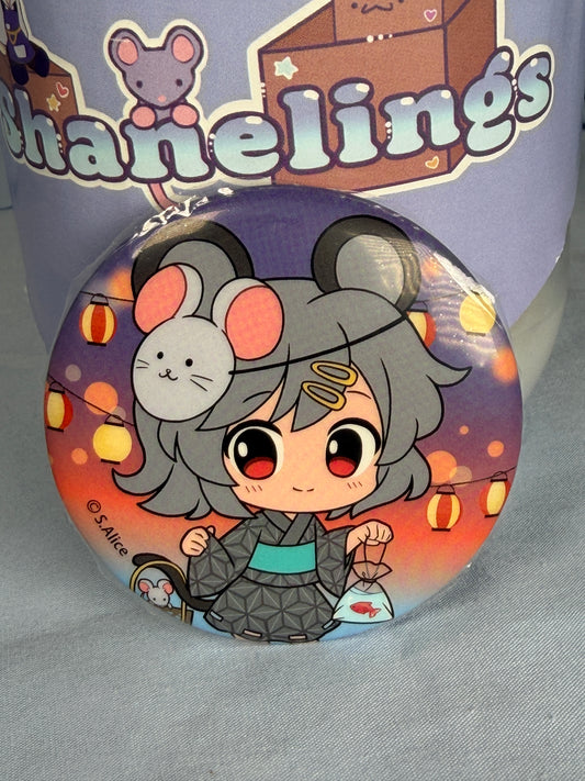 Nazrin Summer Festival Can Badge Pin Touhou Project LEC