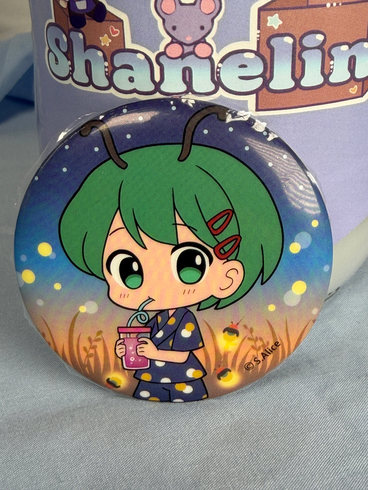 Wriggle Nightbug Summer Festival Can Badge Pin Touhou Project LEC