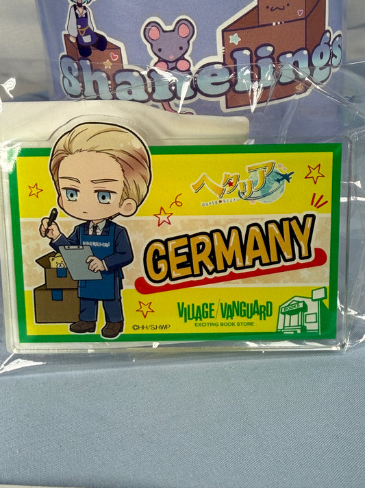 Germany Acrylic Clip Hetalia World Stars x Village Vanguard Collaboration