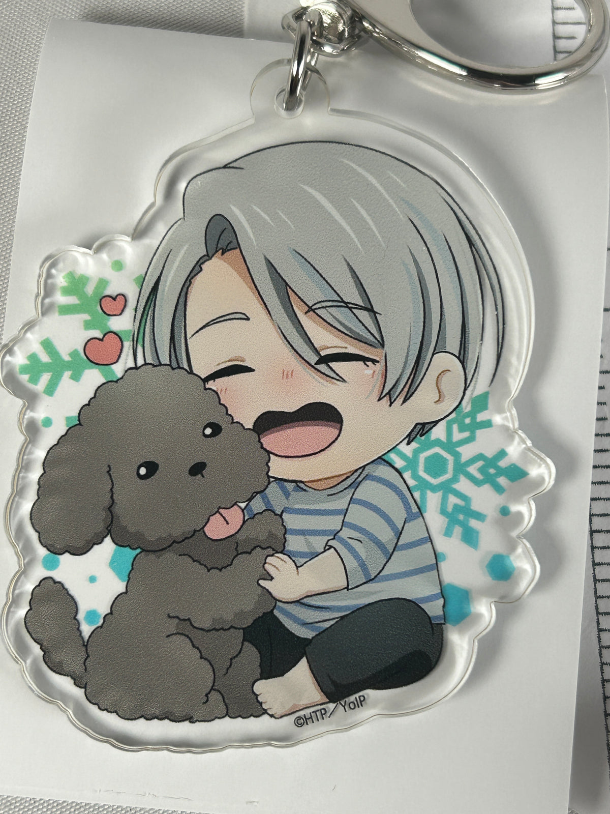 Victor Nikiforov Makkachin Acrylic Keychain Yuri on Ice El Cute Exrare
