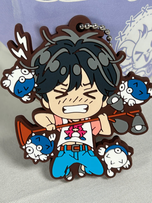 Eiji Okumura Deforaba Rubber Keychain Charm Banana Fish