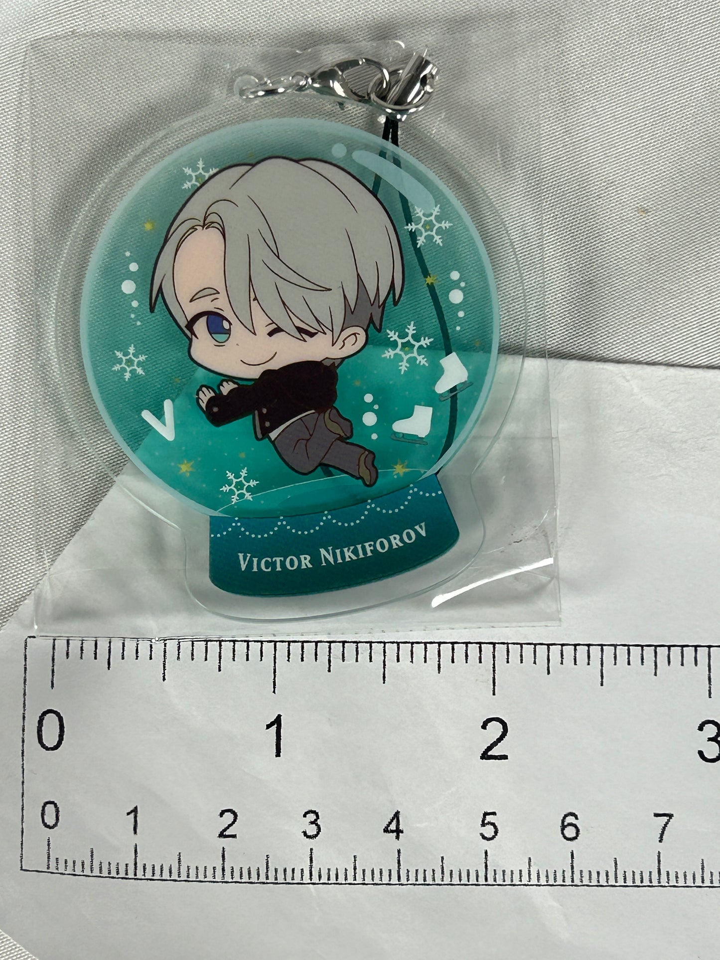 Victor Nikiforov Snowglobe Acrylic Keychain Yuri on Ice Chararium