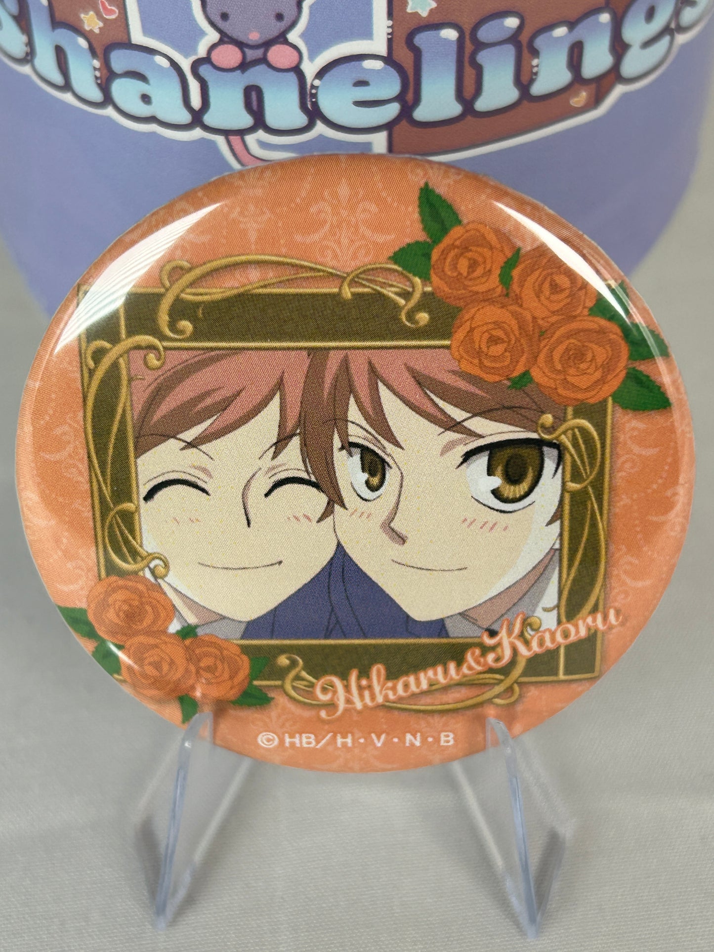 Hitachiin Kaoru Hikaru Happy Badge Button Ouran Highschool Host Club 20th