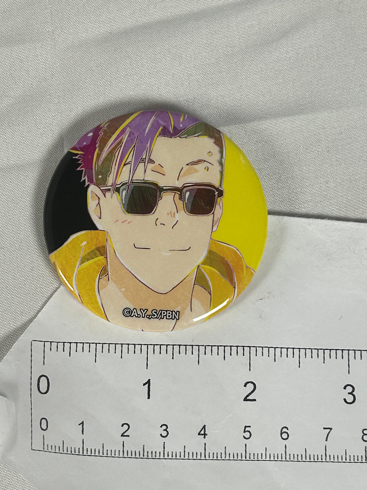 Shorter Wong Can Badge Ani Art Banana Fish