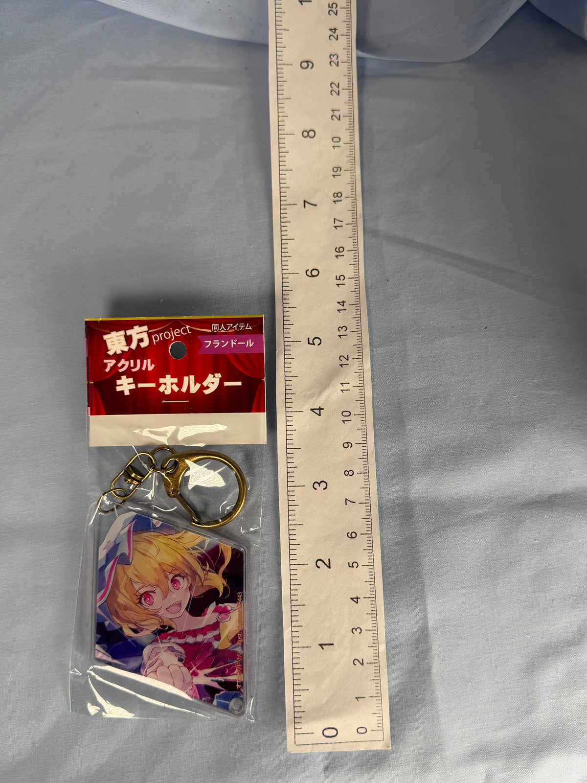 Flandre Scarlet Diamond Acrylic Keychain Touhou Project Cheeseroll Illustration