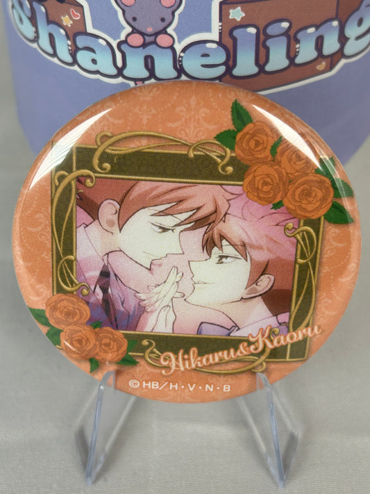 Hitachiin Kaoru Hikaru Staring Badge Button Ouran Highschool Host Club 20th