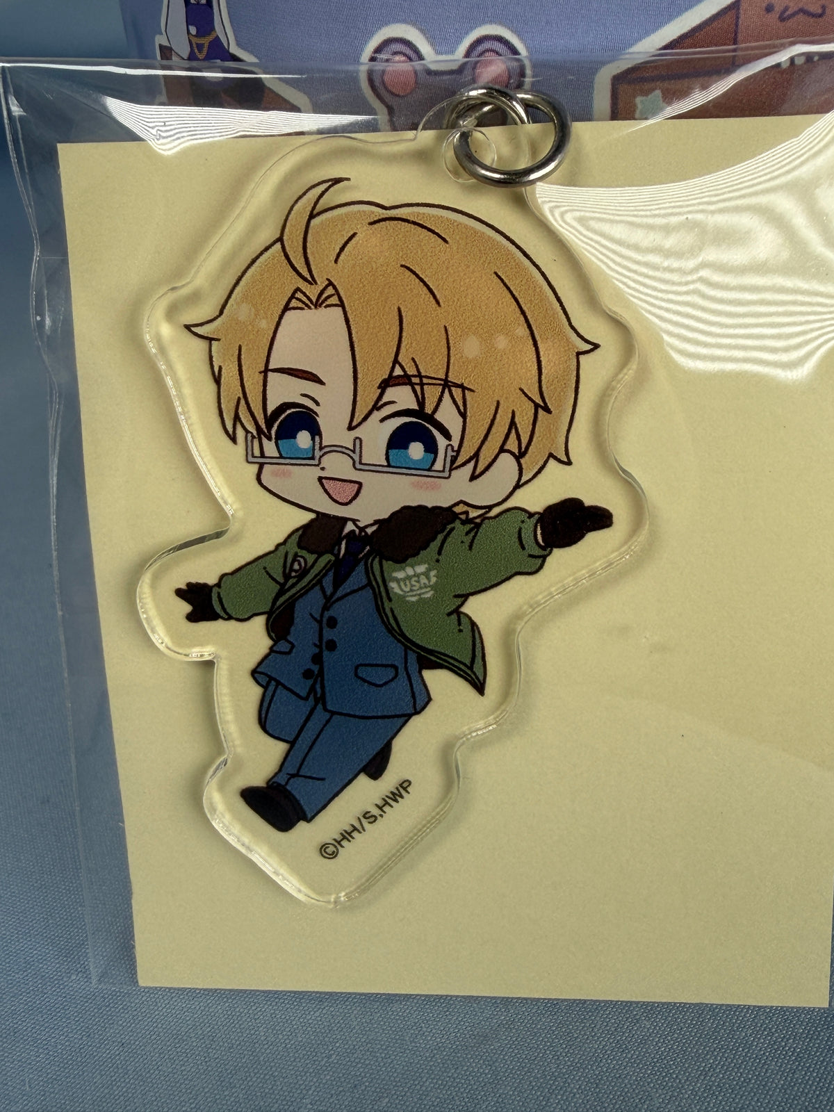America Trading Acrylic Keychain Hetalia World Stars x Seria
