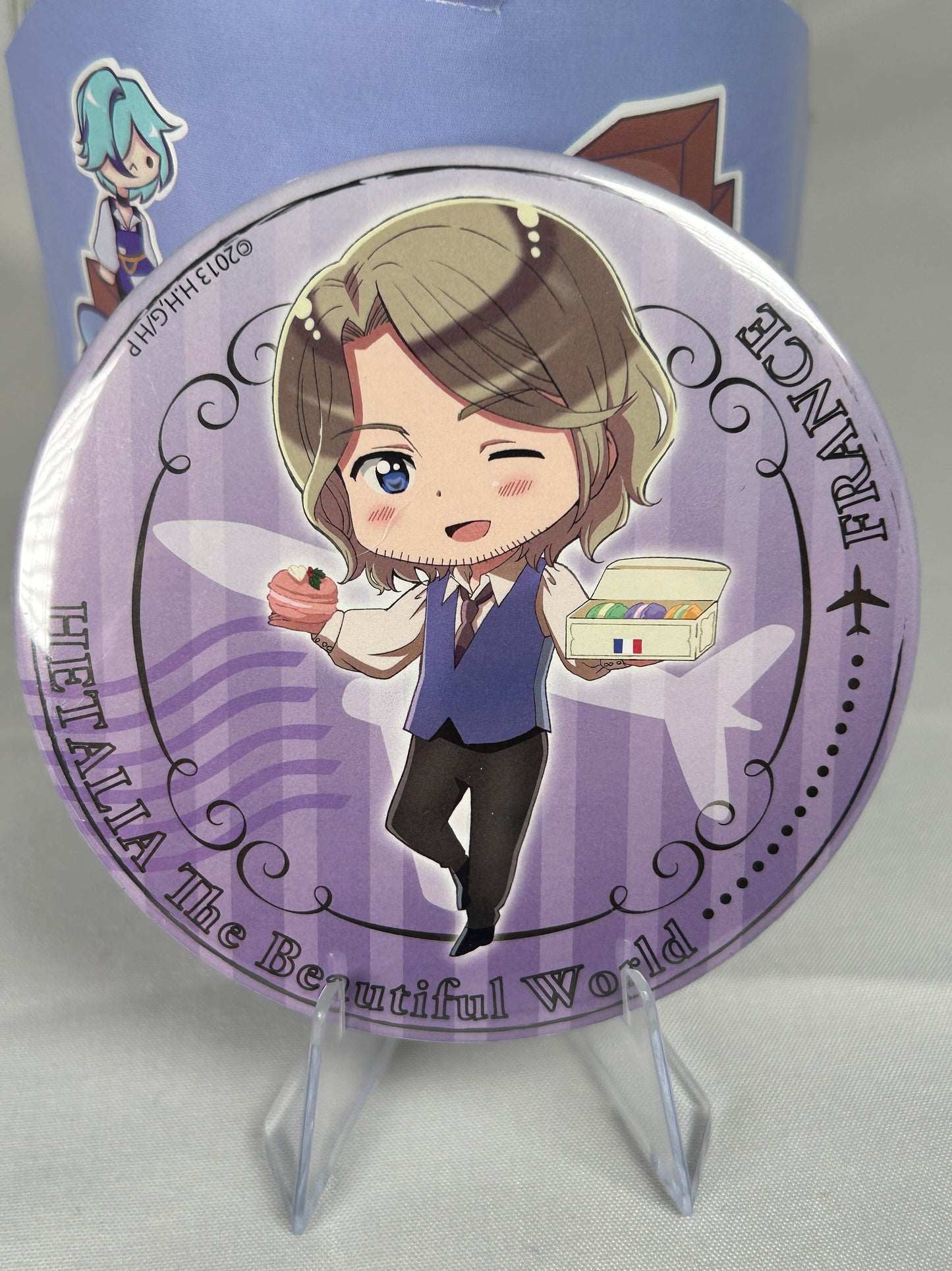 France World Travel Button can Badge Hetalia The Beautiful World 2015
