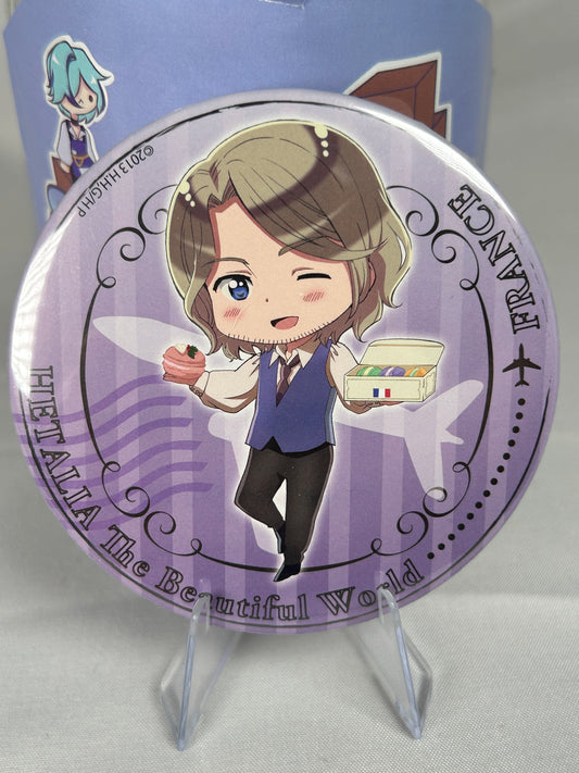 France World Travel Button can Badge Hetalia The Beautiful World 2015