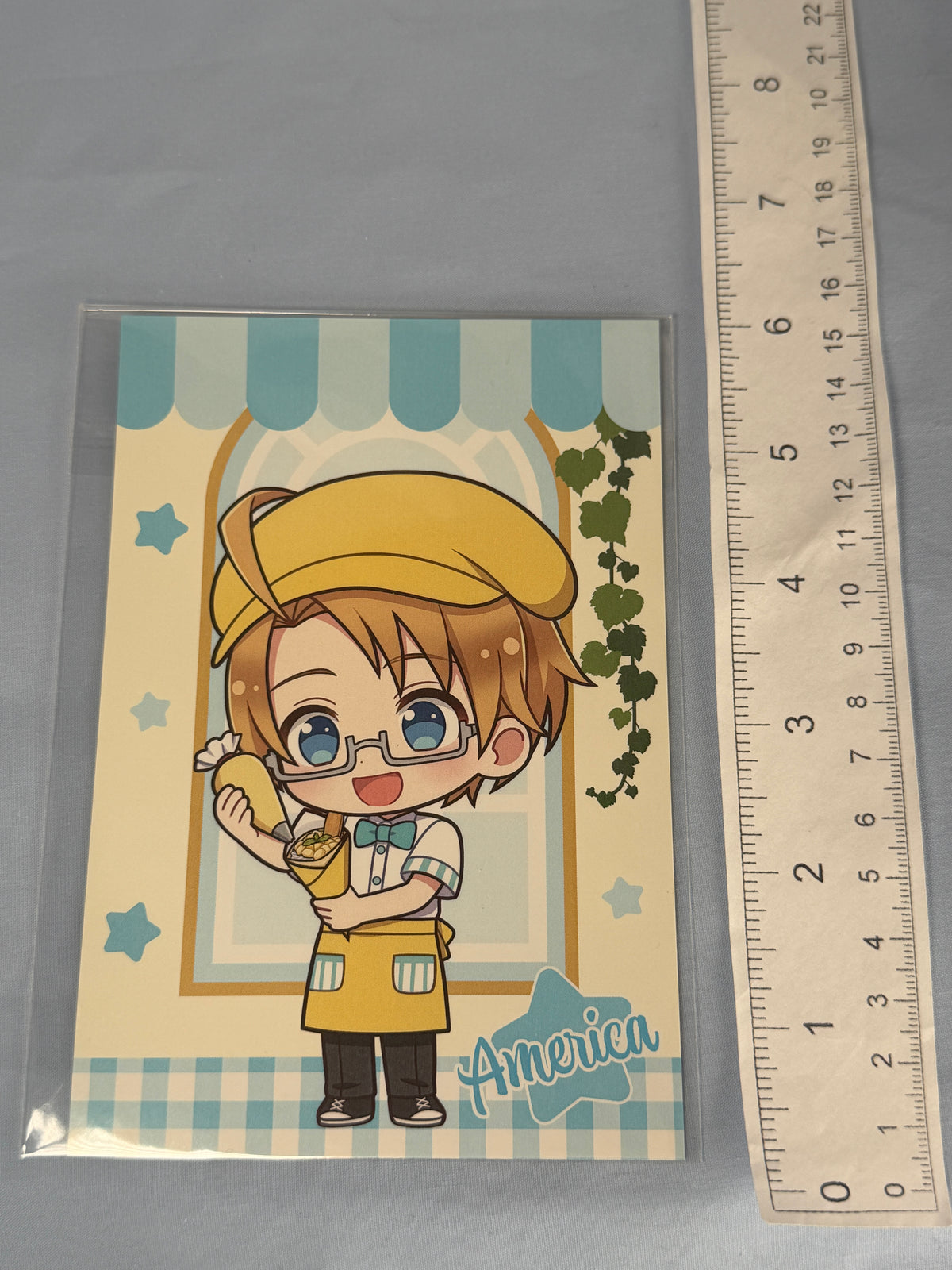 America Crepe Artwork Paper Postcard Hetalia World Stars Amo Crepe