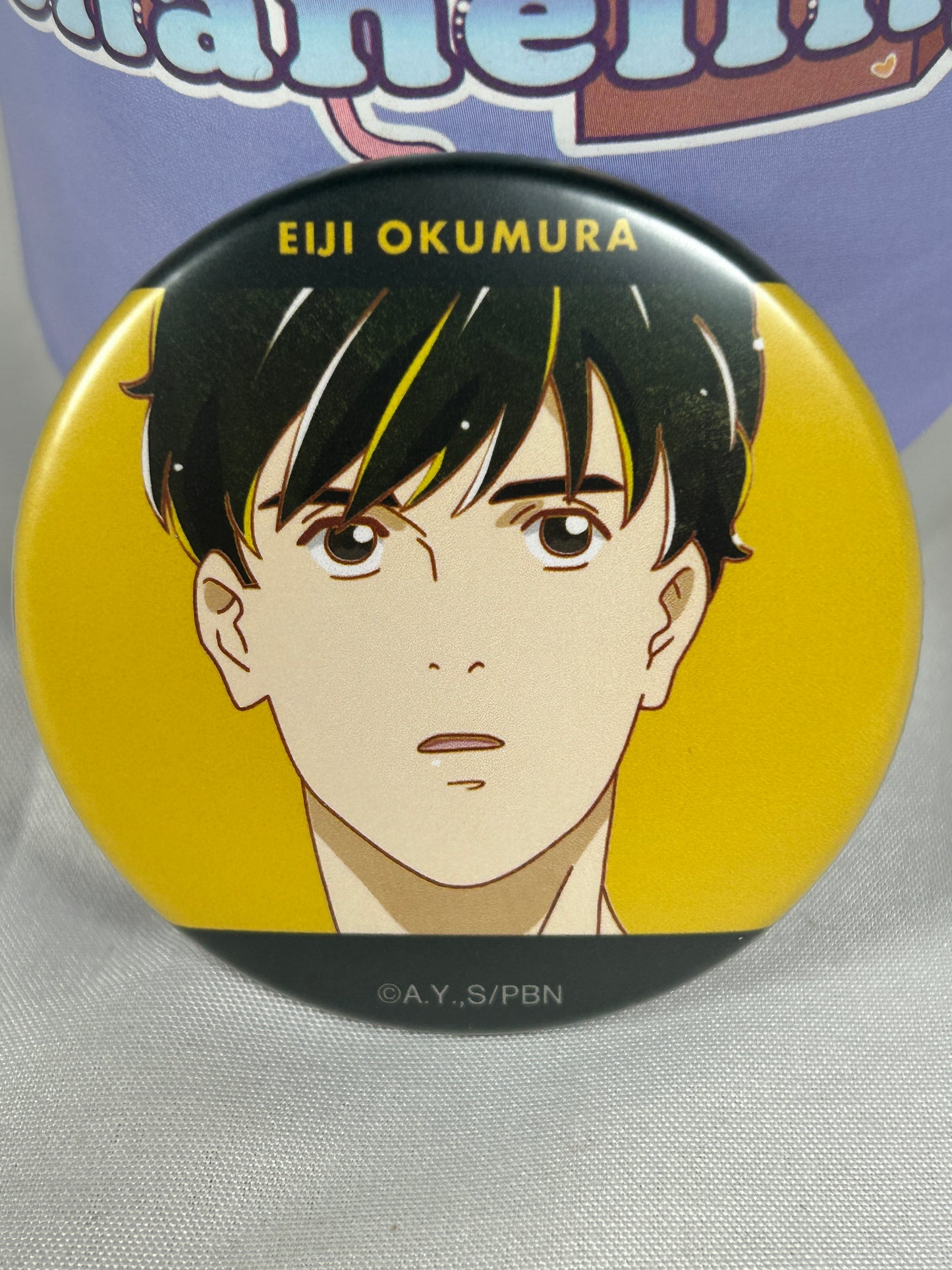 Eiji Okumura Aloof Can Badge Ani-Art Banana Fish arma bianca
