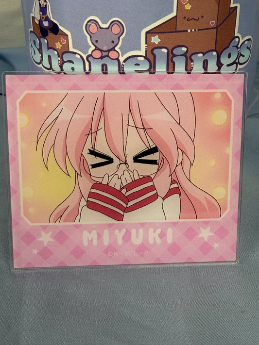 Miyuki Takara >.< Acrylic Art Trading Card Lucky Star Anime Scene