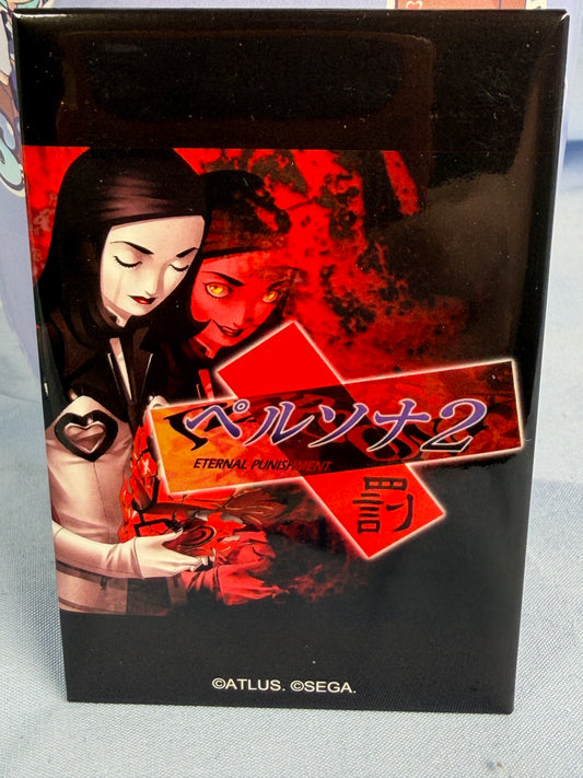 Persona 2 Eternal Punishment PS1 Boxart Square Can Badge Persona 30 Anniversary