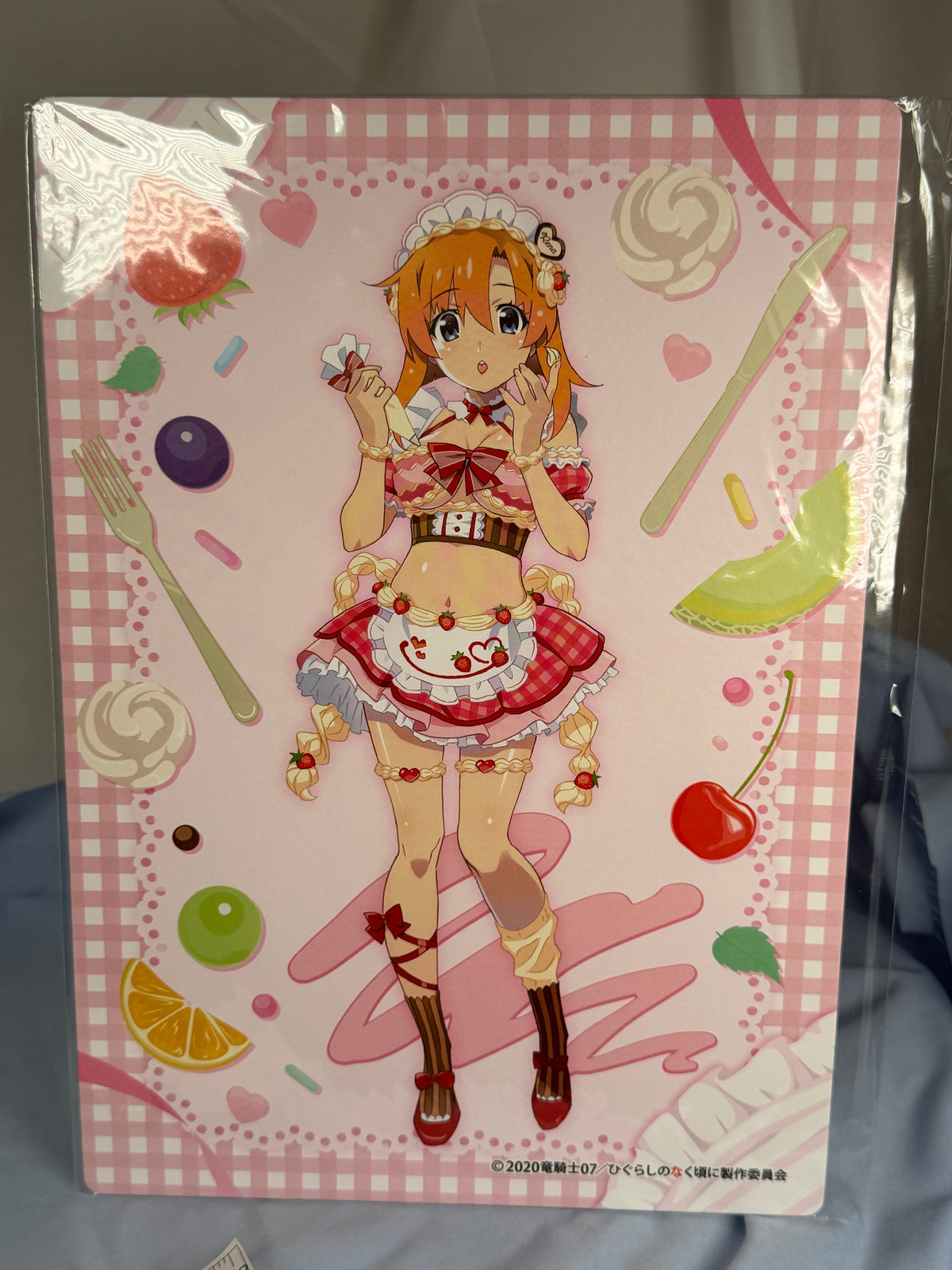Rena Ryugu A4 Artboard Higurashi When They Cry Moe Moe Café Lottery Prize F