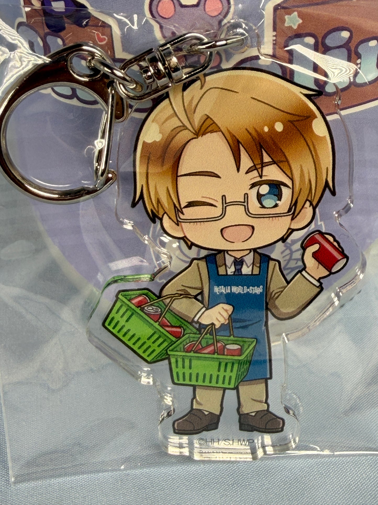America Acrylic Keychain Hetalia World Stars x Village Vanguard Collaboration