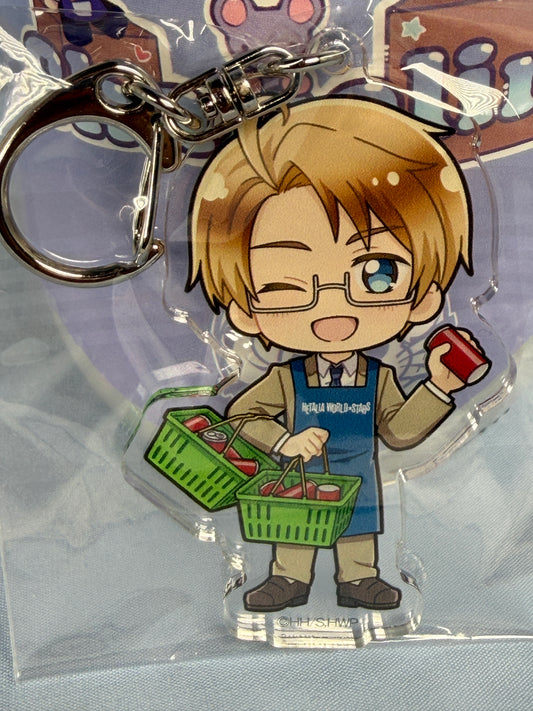 America Acrylic Keychain Hetalia World Stars x Village Vanguard Collaboration
