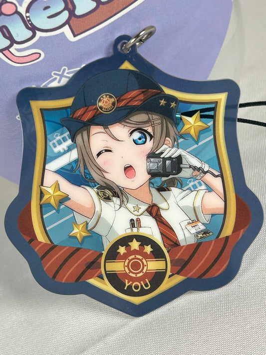 You Watanabe Train Attendant Acrylic Charm Love Live Aqours Sunshine
