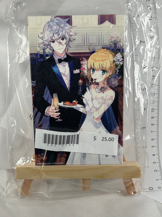 Fate Grand Order Memories II Mini Canvas Art Easel Saber