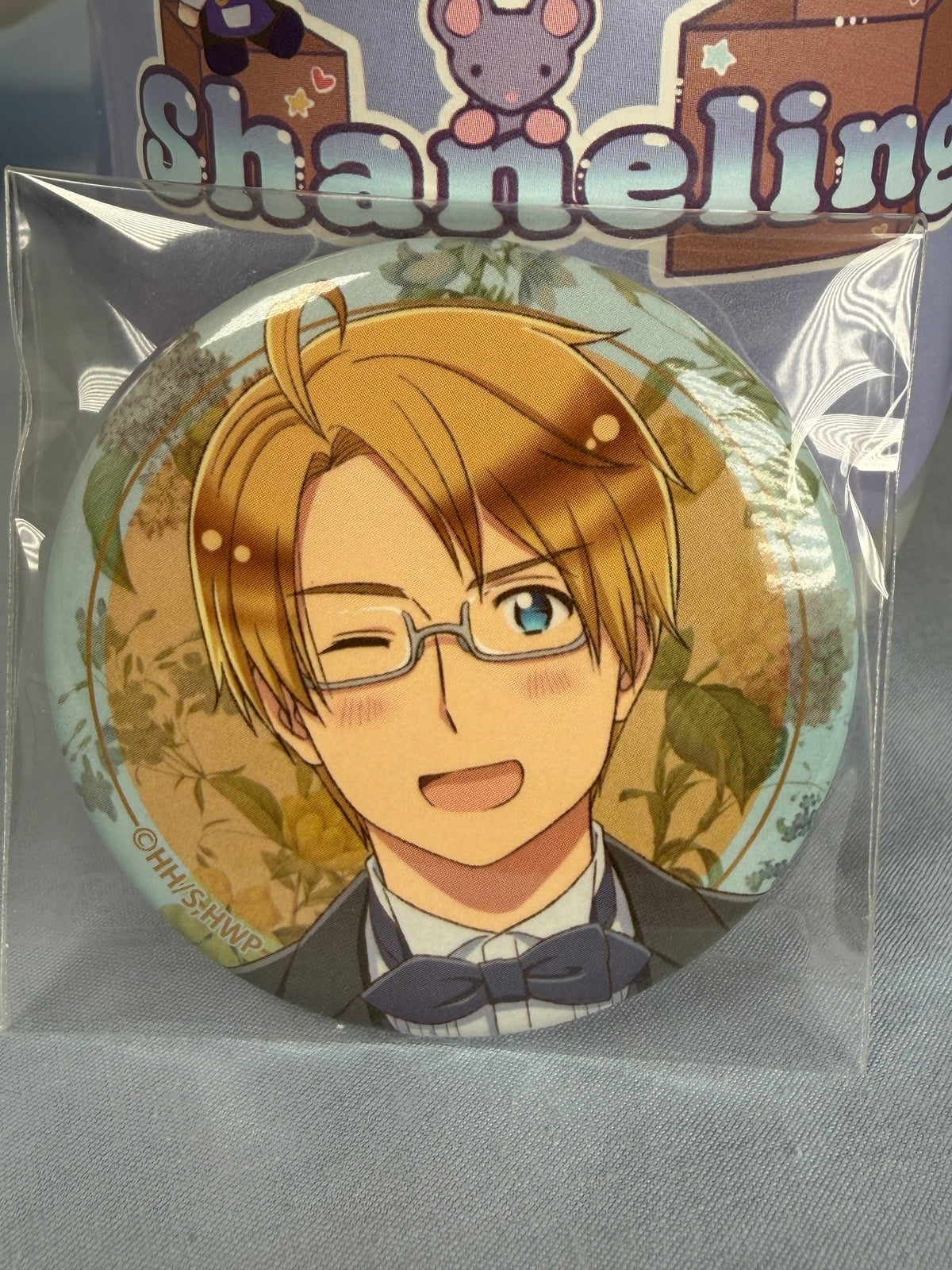 America Bulter Can Badge Pin Hetalia World Stars Arma Bianca 2022
