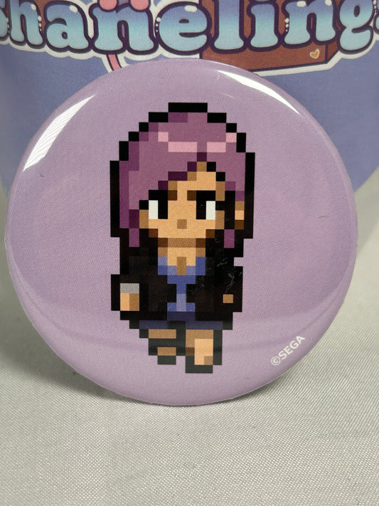 Seonhee 8 Bit Can Badge Pin Spa Resirt Hawaiians x Yakuza 8