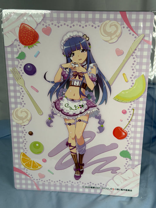 Rika Furude A4 Artboard Higurashi When They Cry Moe Café Lottery Prize F