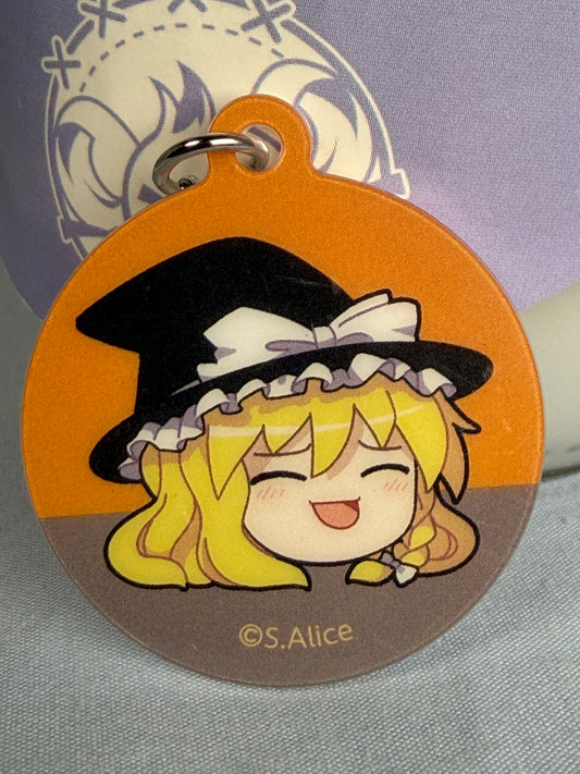 Marisa Kirisame Smiling Take it Easy! Acrylic Charm Keychain Touhou Project