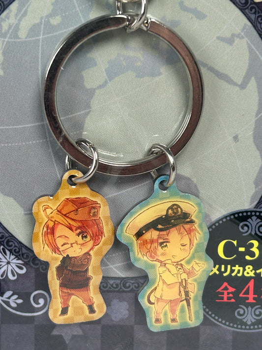 America England Metal Keychain Hetalia Axis Powers Animate Lottery 2011