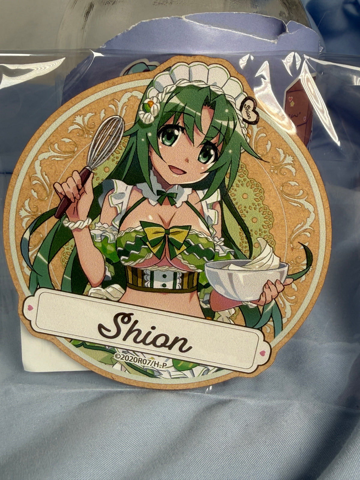 Shion Sonozaki Wooden Coaster Higurashi When They Cry Moe Café Lottery Prize E