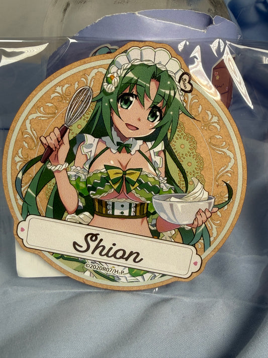 Shion Sonozaki Wooden Coaster Higurashi When They Cry Moe Café Lottery Prize E