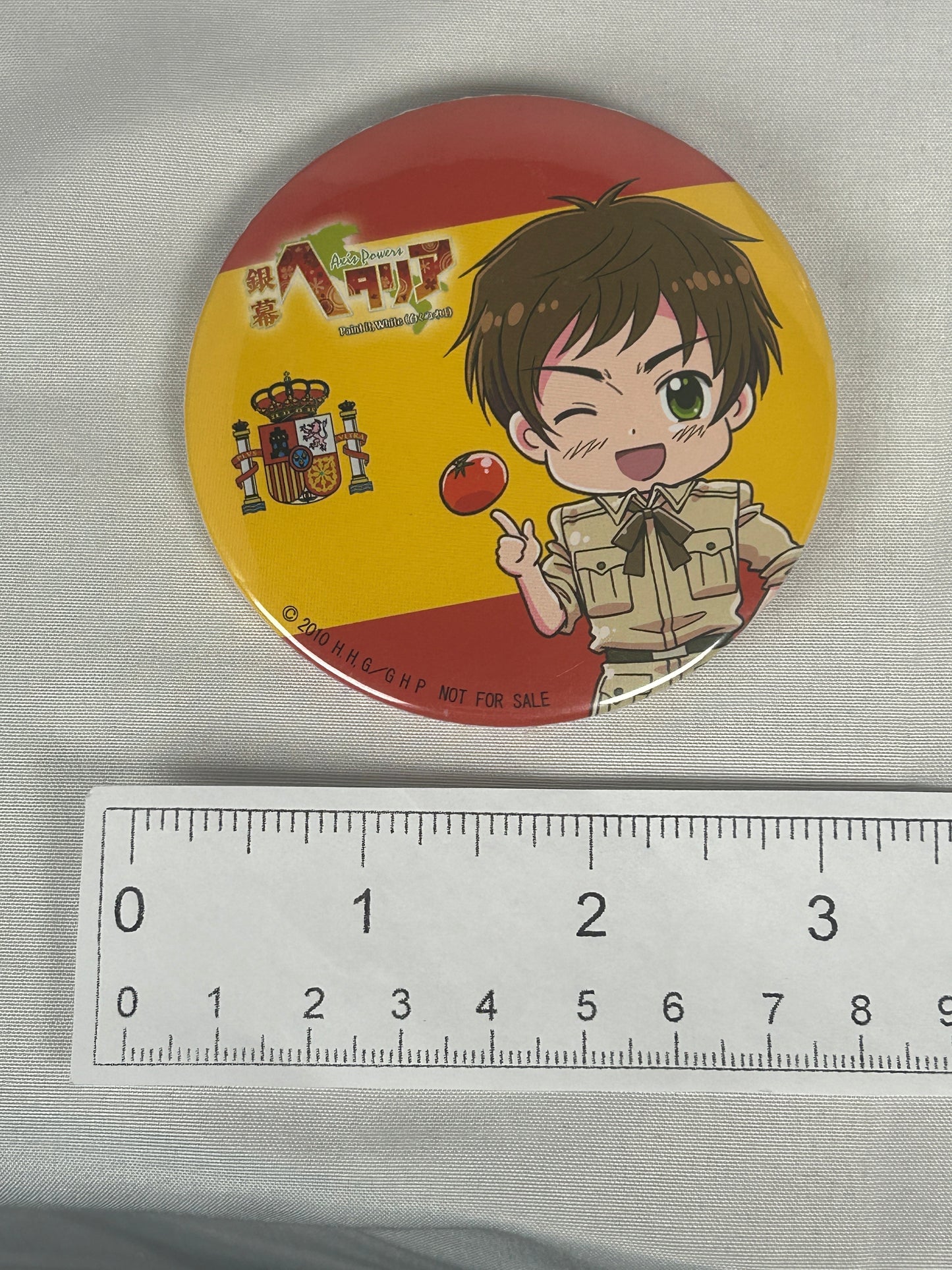 Spain Large Can Badge Pin Silver Screen Hetalia Sound World Axis Powers