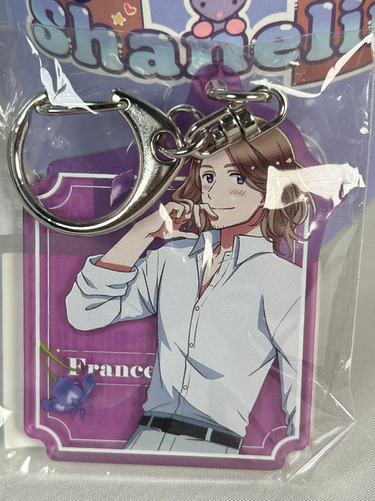 France Acrylic Keychain Hetalia World Stars Web Lottery Prize D-6