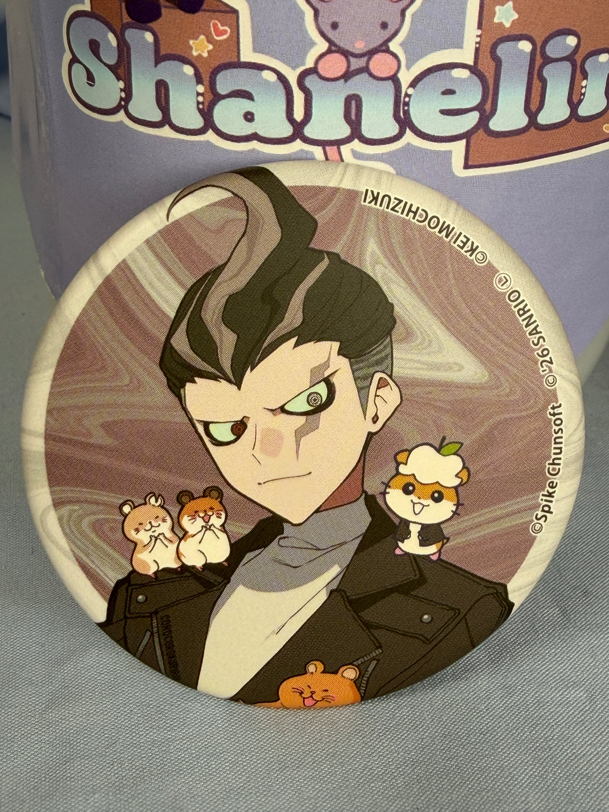 Gundham Tanaka Corocorokuririn Can Badge Pin Danganronpa 2 x Sanrio Vol 1