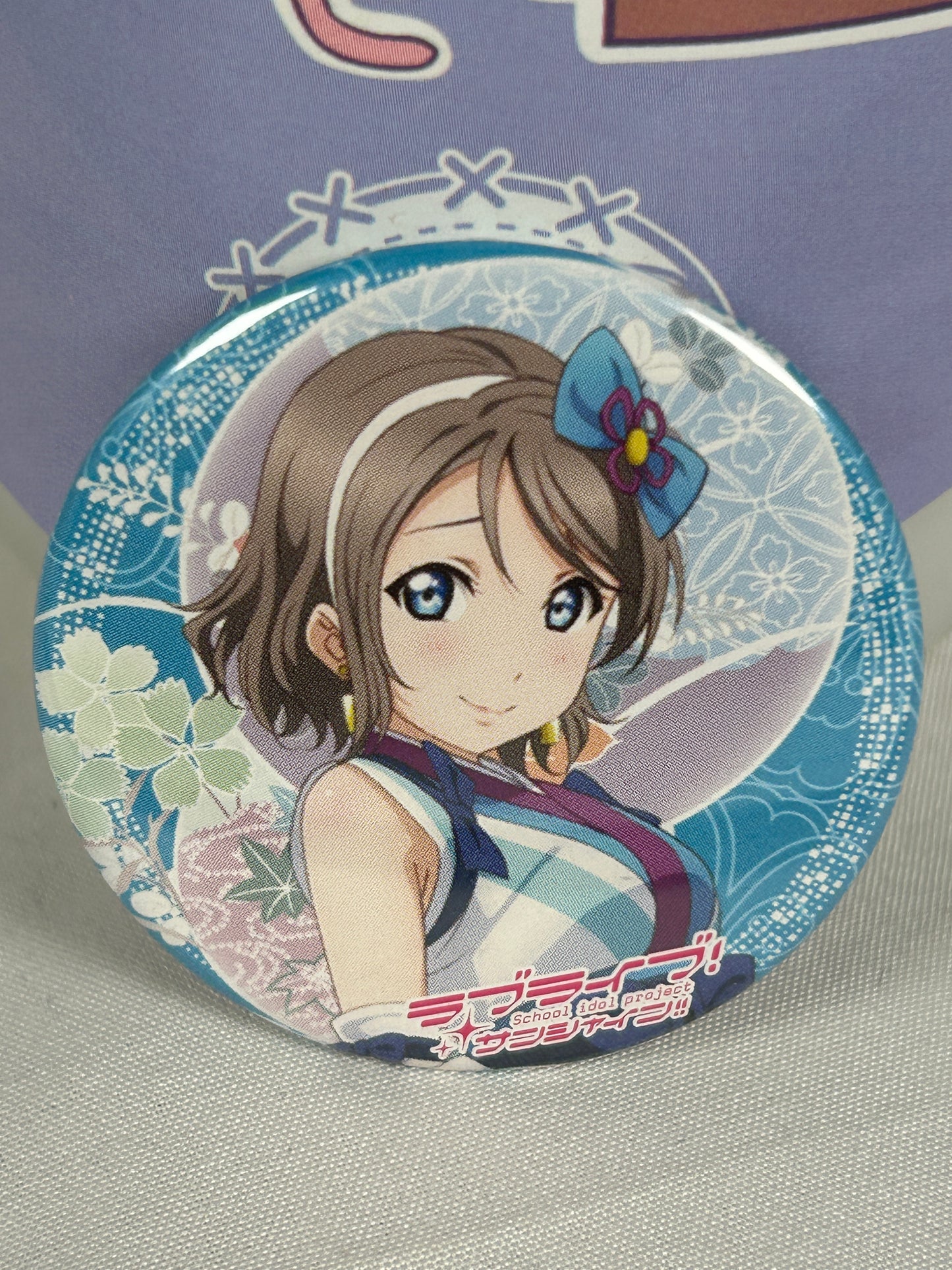 You Watanabe Hair Bow Button Badge Love Live Aqours Sunshine