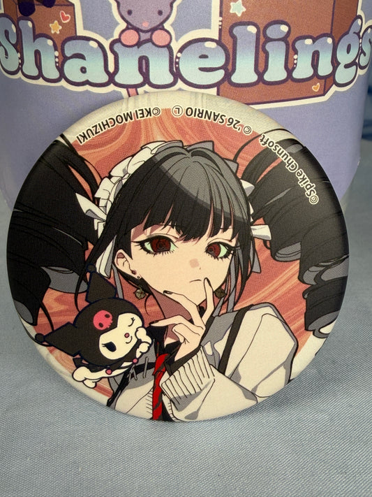Celestia Ludenberg Kuromi Can Badge Pin Danganronpa 1 x Sanrio Vol 2