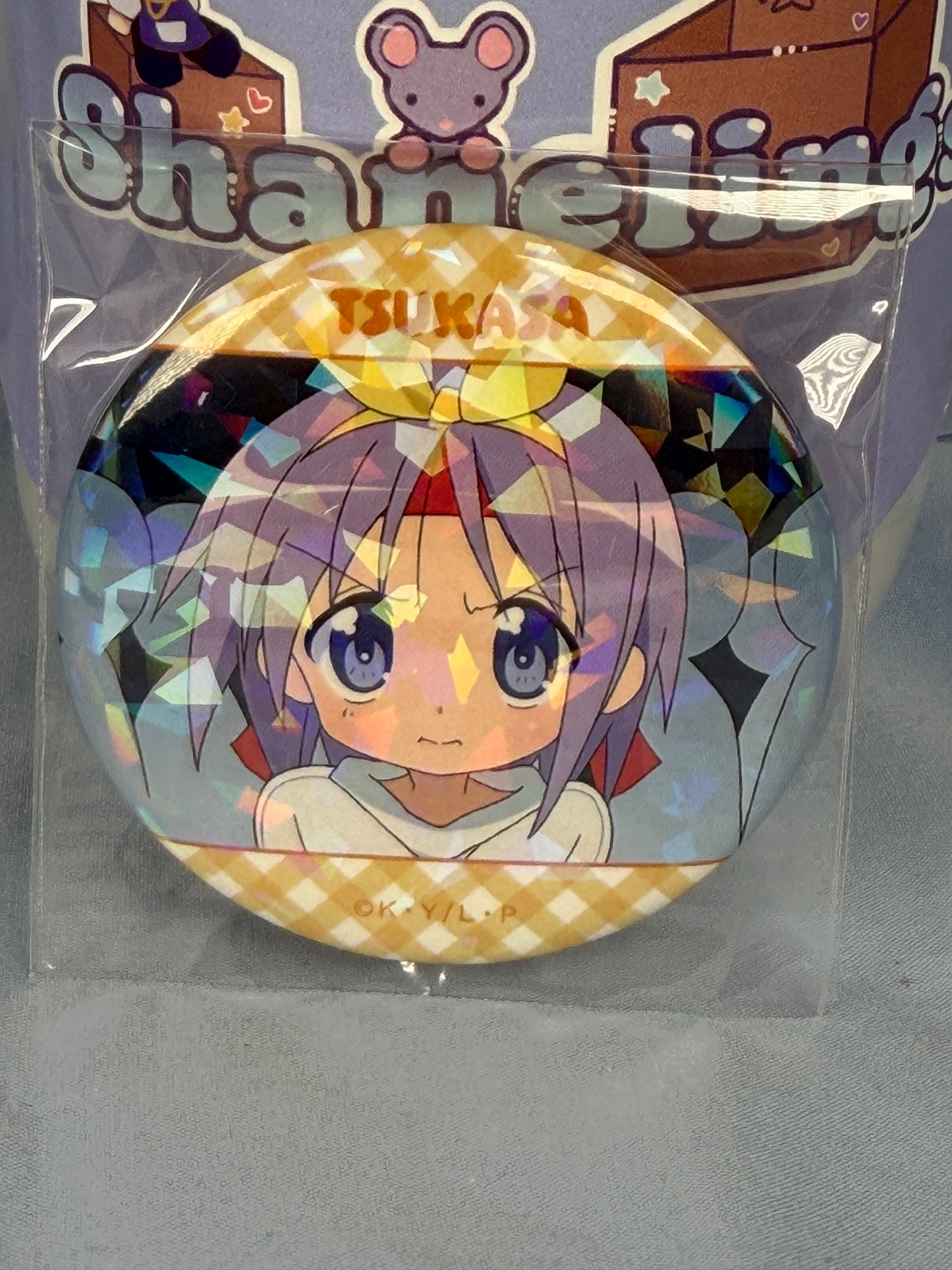 Tsukasa Hiiragi Sports Festival Hologram Badge Pin Lucky Star Anime Scene