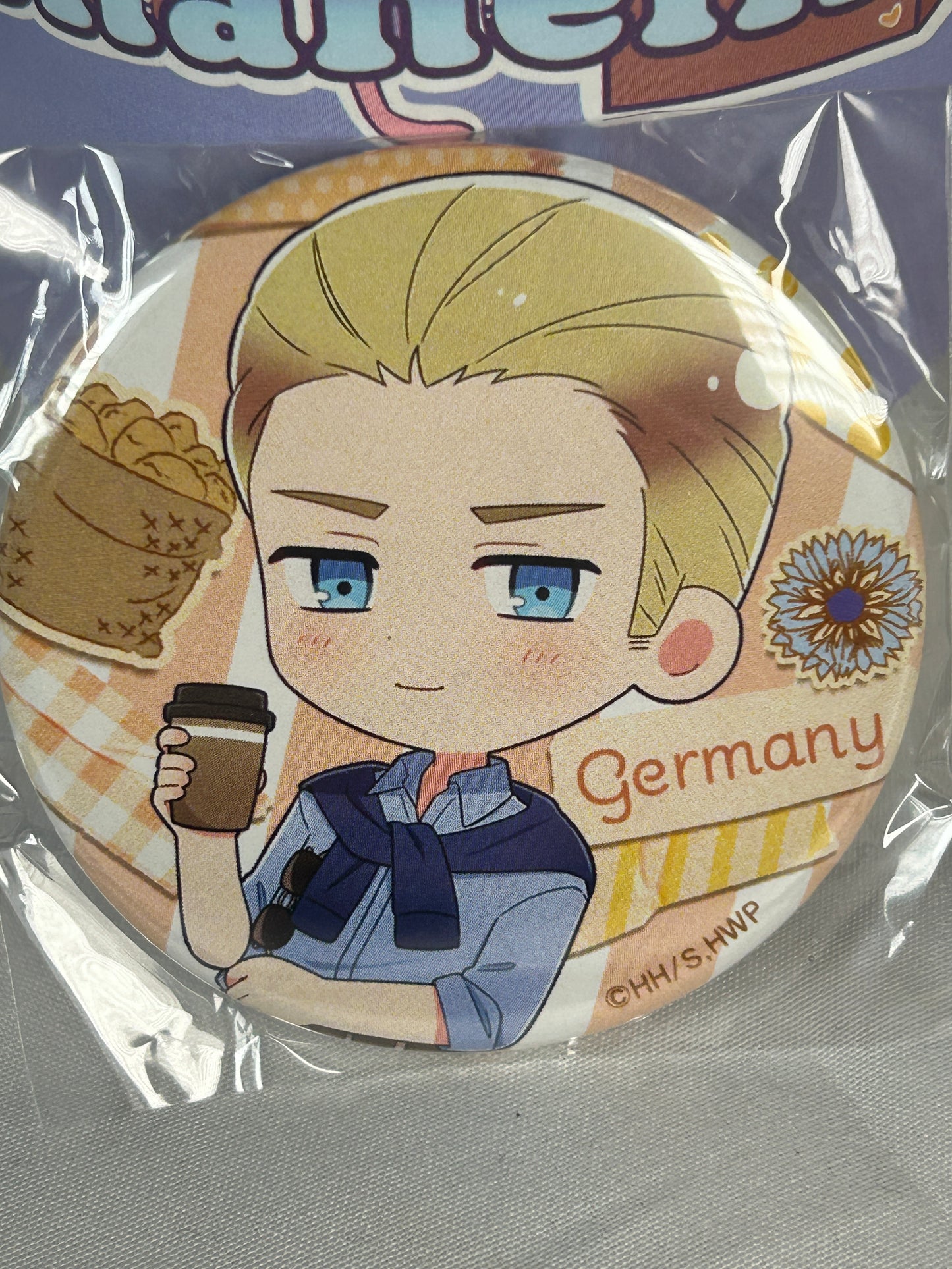 Germany Dressele Button Badge Hetalia World Stars Holiday Marche