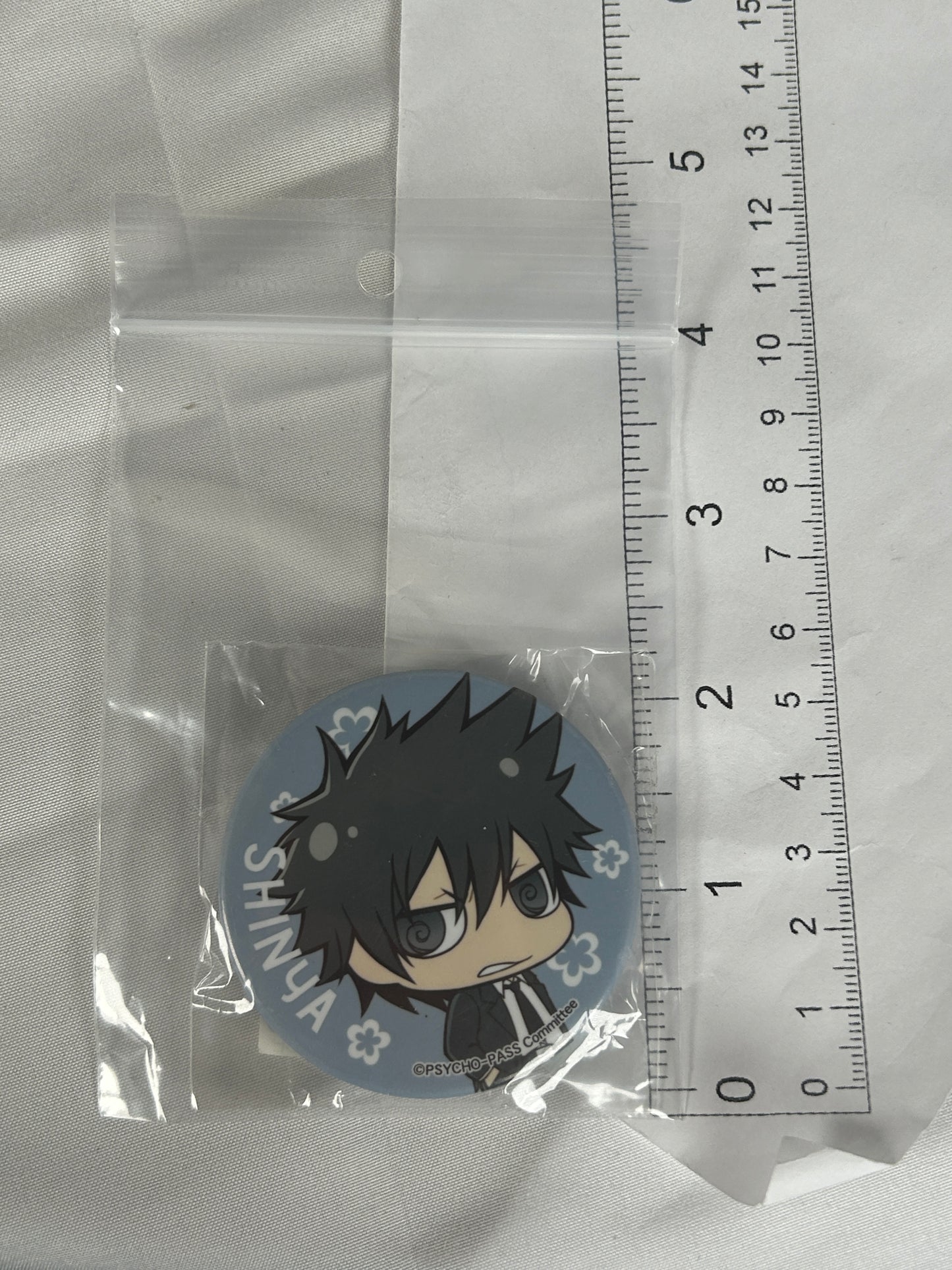 Shinya Kogami Birthday Badge Pin Chimi Chara Psycho Pass Collection 2014