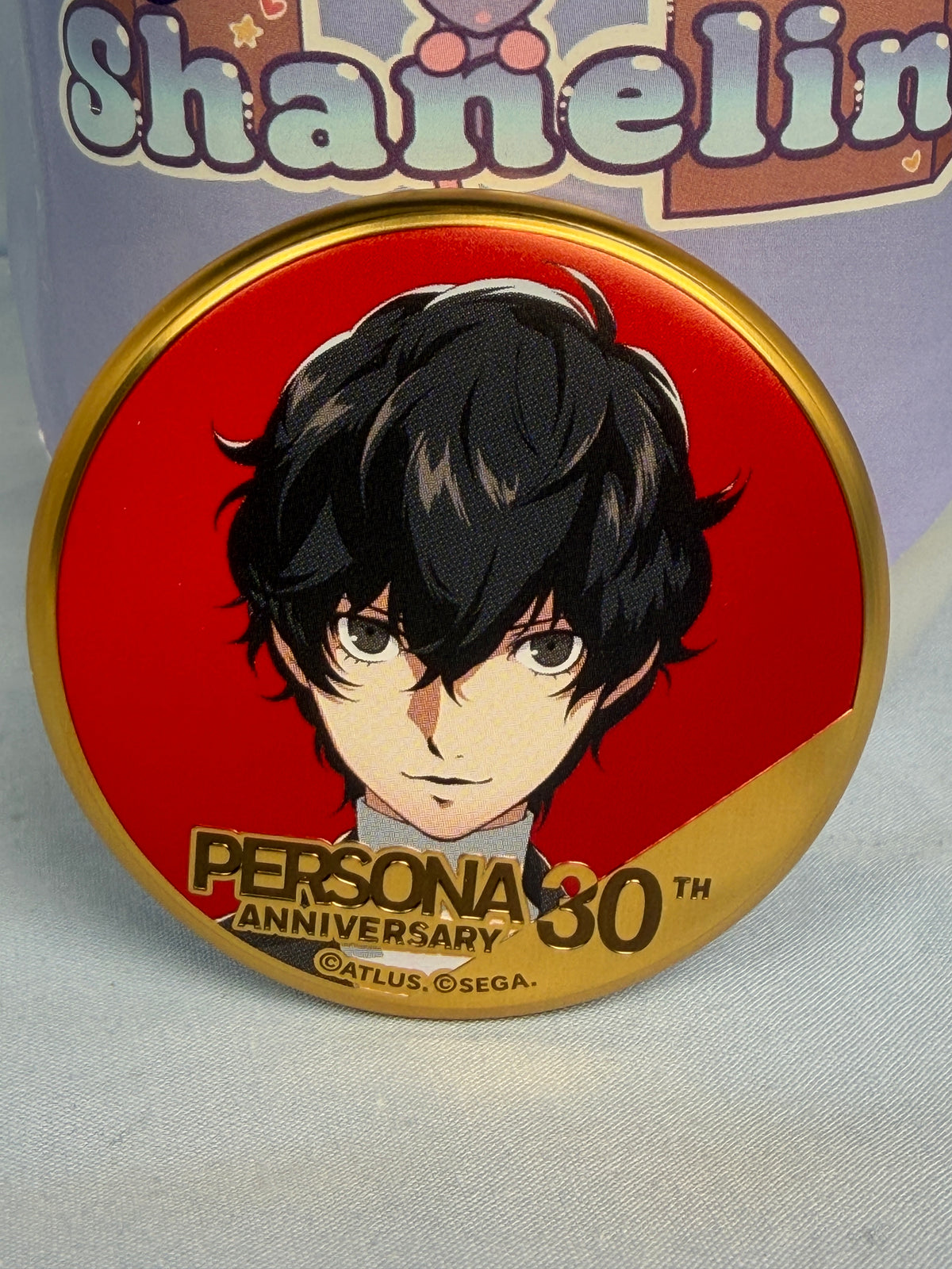 Ren Amamiya Joker Gold Badge Pin Persona 5 Royal 30th Anniversary Animate Popup