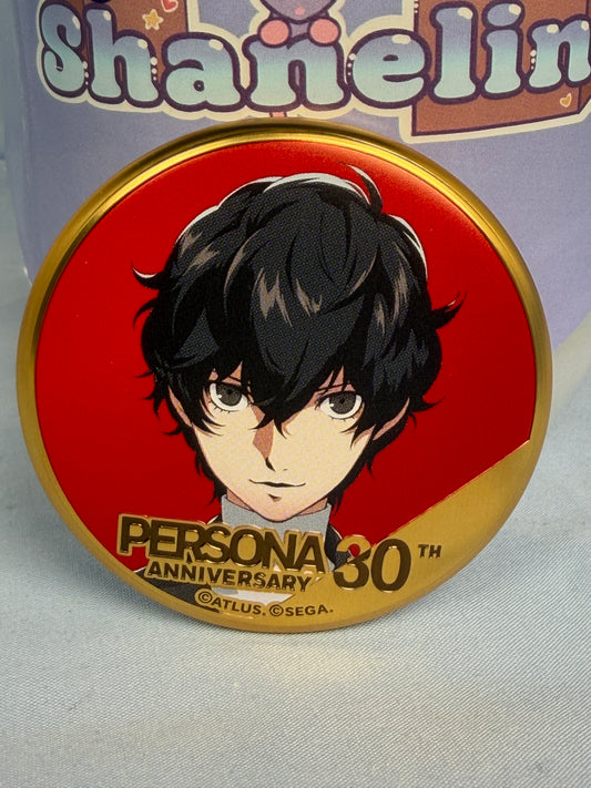 Ren Amamiya Joker Gold Badge Pin Persona 5 Royal 30th Anniversary Animate Popup