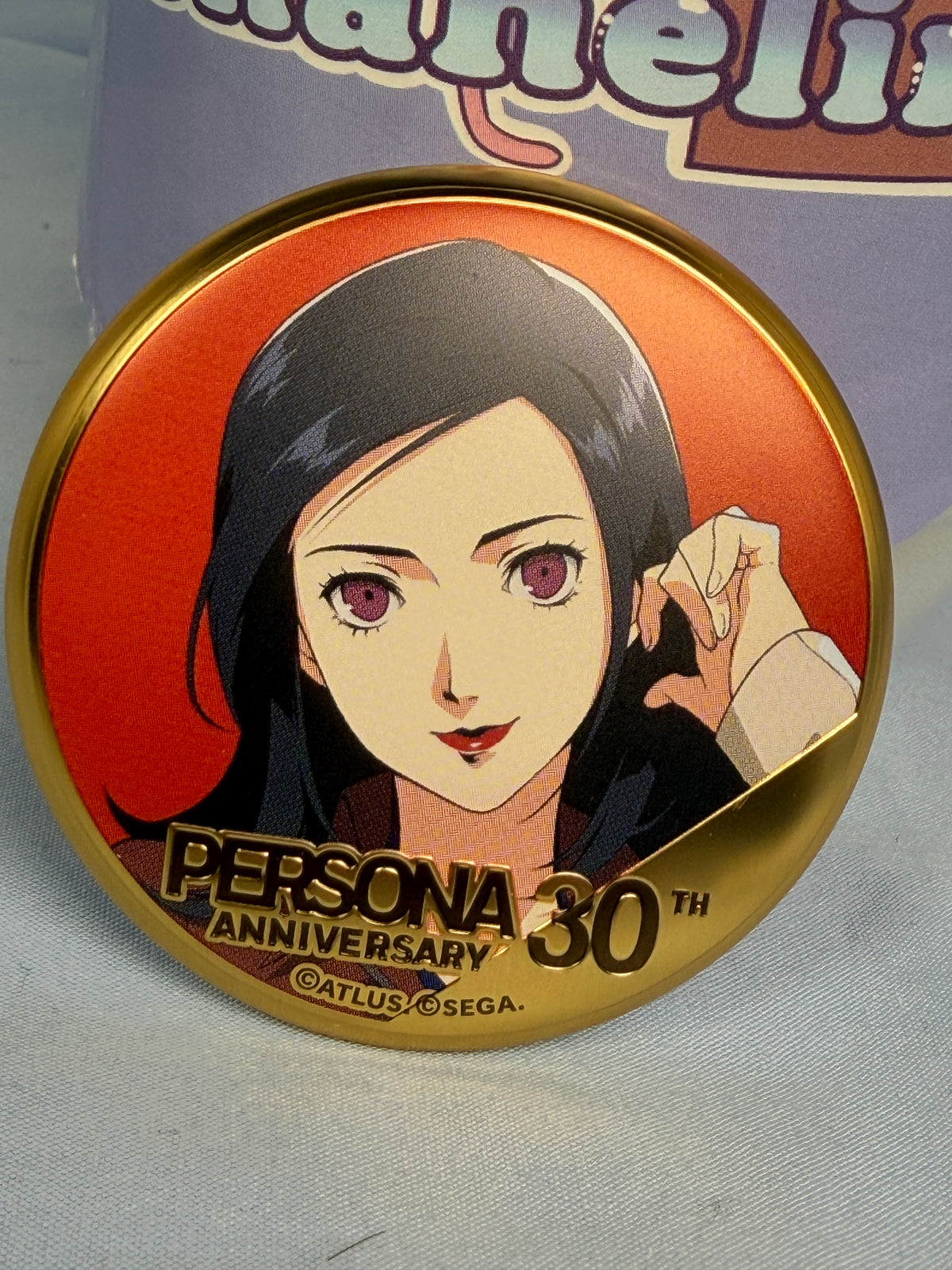 Maya Amano Gold Can Badge Pin Persona 2 30th Anniversary Animate Popup