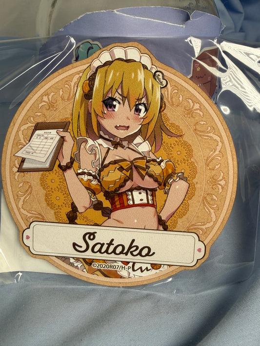 Satoko Hojo Wooden Coaster Higurashi When They Cry Moe Café Lottery Prize E