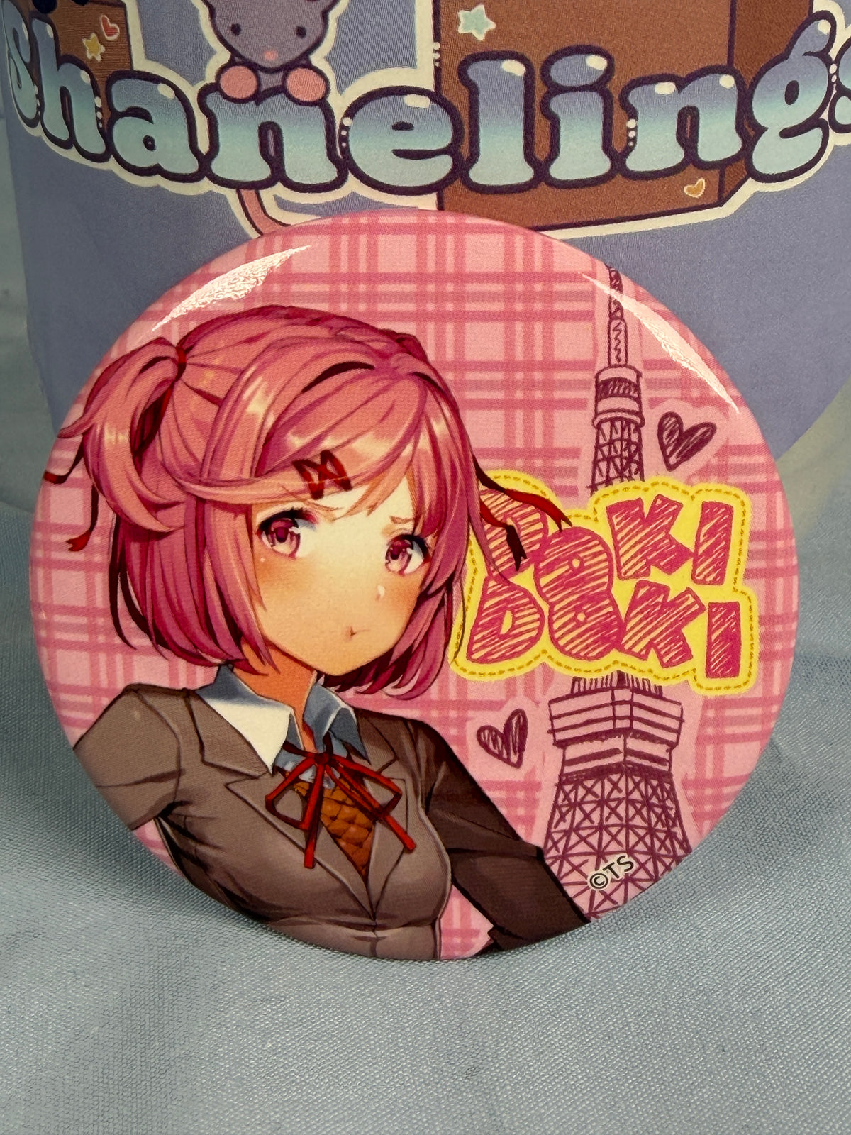 Natsuki Original Art Badge Pin Doki Doki Literature Club DDLC Tokyo Tower