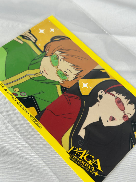 Chie Satonaka Yukiko Amagi Promotional Card Persona 4 The Golden Animation