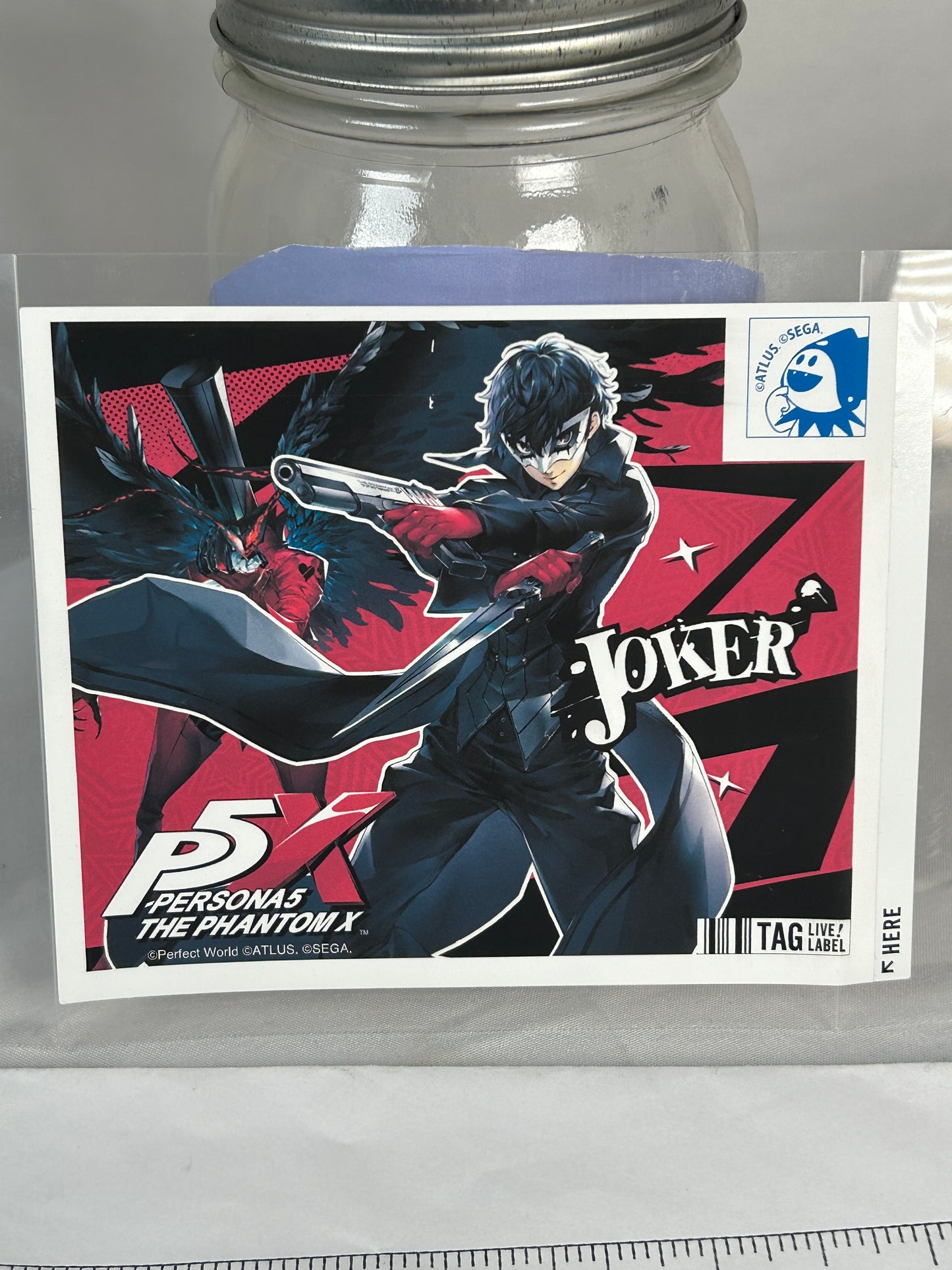 Ren Amamiya Joker Peel Tag Sticker Persona 5 The Phantom X