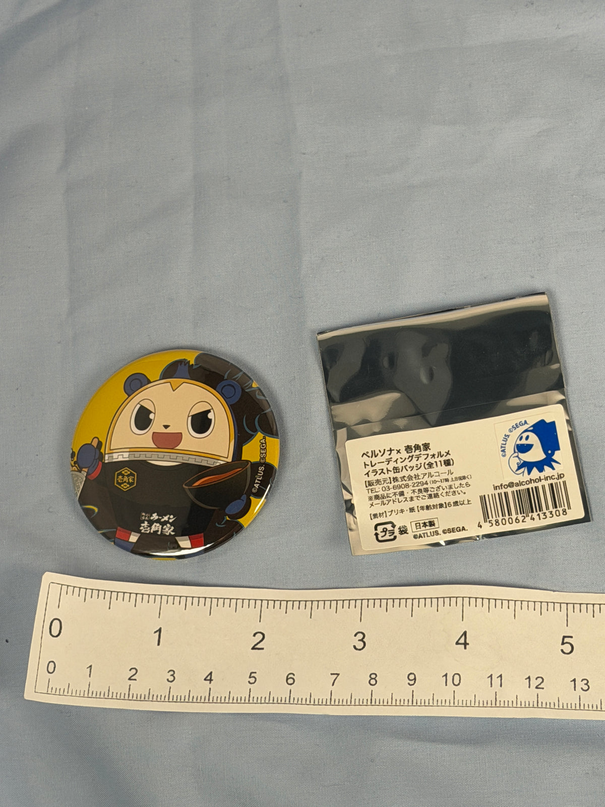 Teddie Ramen Can Badge Persona 4 Golden Ichikakuya Collaboration