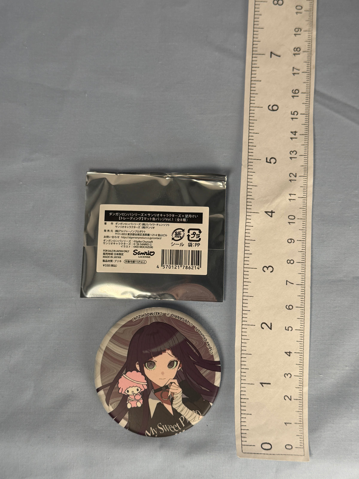 Mikan Tsumiki My Sweet Piano Can Badge Pin Danganronpa 2 x Sanrio Vol 1