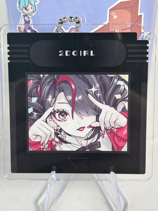 Ame-chan Gameboy Cartridge Acrylic Keychain Needy Streamer Overload Popup