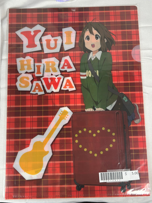 Yui Hirasawa Lawson Clear File K-On